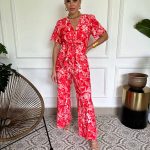 MAITE JUMPER RED BOUQUET PRINT