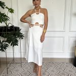 TELMA MIDI DRESS BLANCO