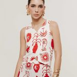 FORA VEST RED ORGANIC PRINT