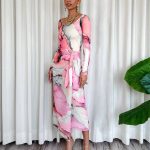 FALDA KNOT PINK MARBLE