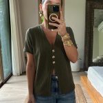 BIANCA TOP DARK OLIVE GREEN