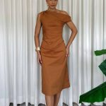 MELANIA DRESS COFFEE