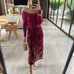 FALDA GIPIUR BURGUNDY