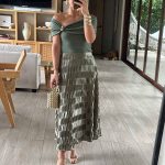 FALDA PLISADA OLIVE GREEN