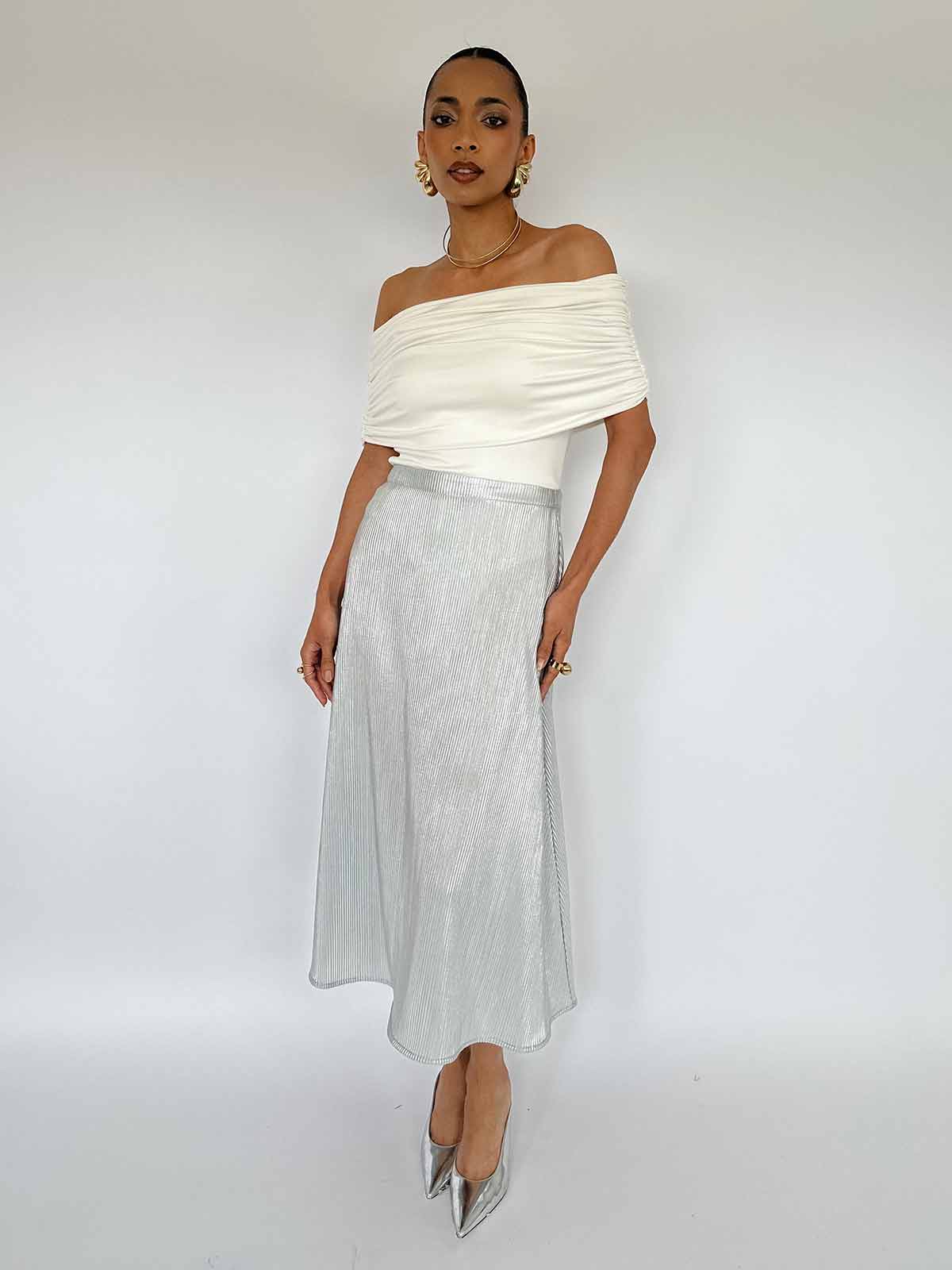 PLIZADA-SKIRT-SILVER