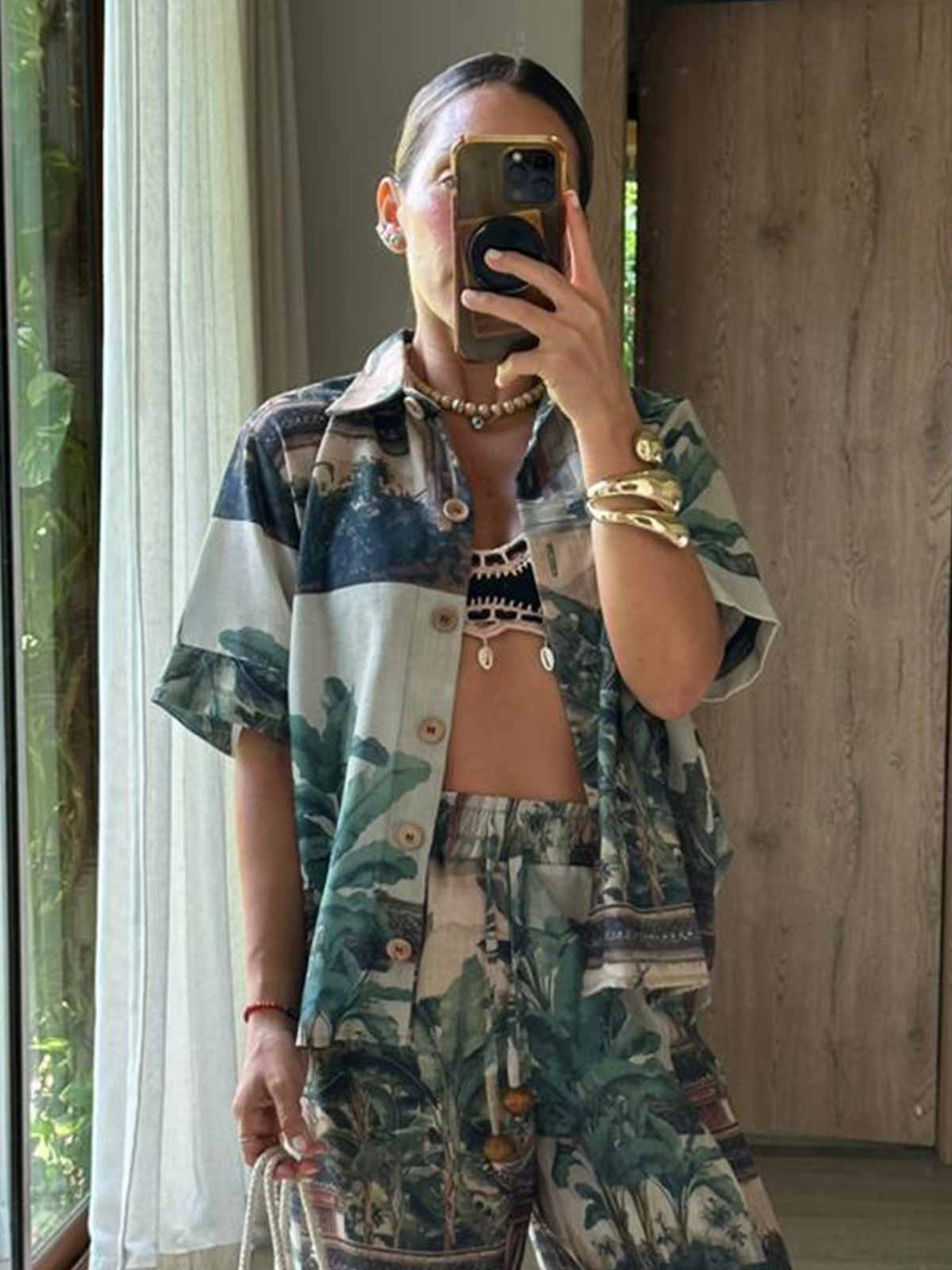 MARINA-CAMISA-PLANTAIN-PRINT MARINA CAMISA PLANTAIN PRINT - Imagen 1