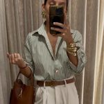 CAMISA BASIC GREEN STRIPES