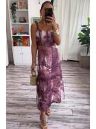 LANIA DRESS BURGUNDY JUNGLE