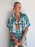 MARINA CAMISA CROP PALM BEACH