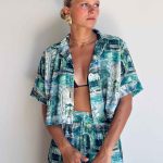 MARINA CAMISA CROP PALM BEACH