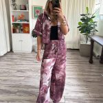 MARINA PANT BURGUNDY JUNGLE