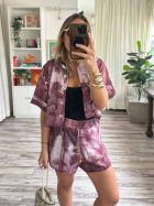 MARINA CAMISA CROP BURGUNDY JUNGLE - Imagen 3