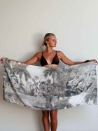 MINI PAREO GREY TROPICAL