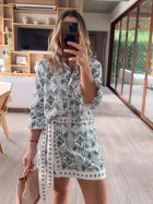 ARENA CAMISA CROP GREEN MOSAICO - Imagen 2