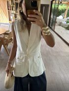 CLARISSA VEST WHITE - Imagen 2