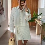 FALDA PAREO SHORT BEIGE