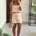 PAREO FALDA SHORT PINK TILE MOSAIC