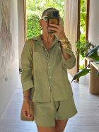 LINKA CAMISA OLIVE GREEN - Imagen 2