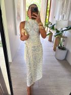 FALDA PAREO MIDI PASTEL BLUE TILE - Imagen 2