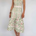 ALONDRA DRESS BOTANICALS STRIPES