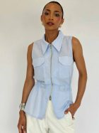 ARIEL VEST LIGHT BLUE