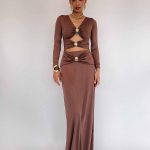 CRISTINA DRESS BROWN