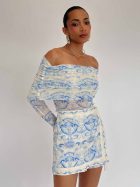 SELMA TOP BLUE ROCOCO