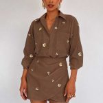 TULIPAN FALDA SHORT BROWN