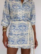 FALDA PAREO SHORT BLUE ROCOCO - Imagen 2