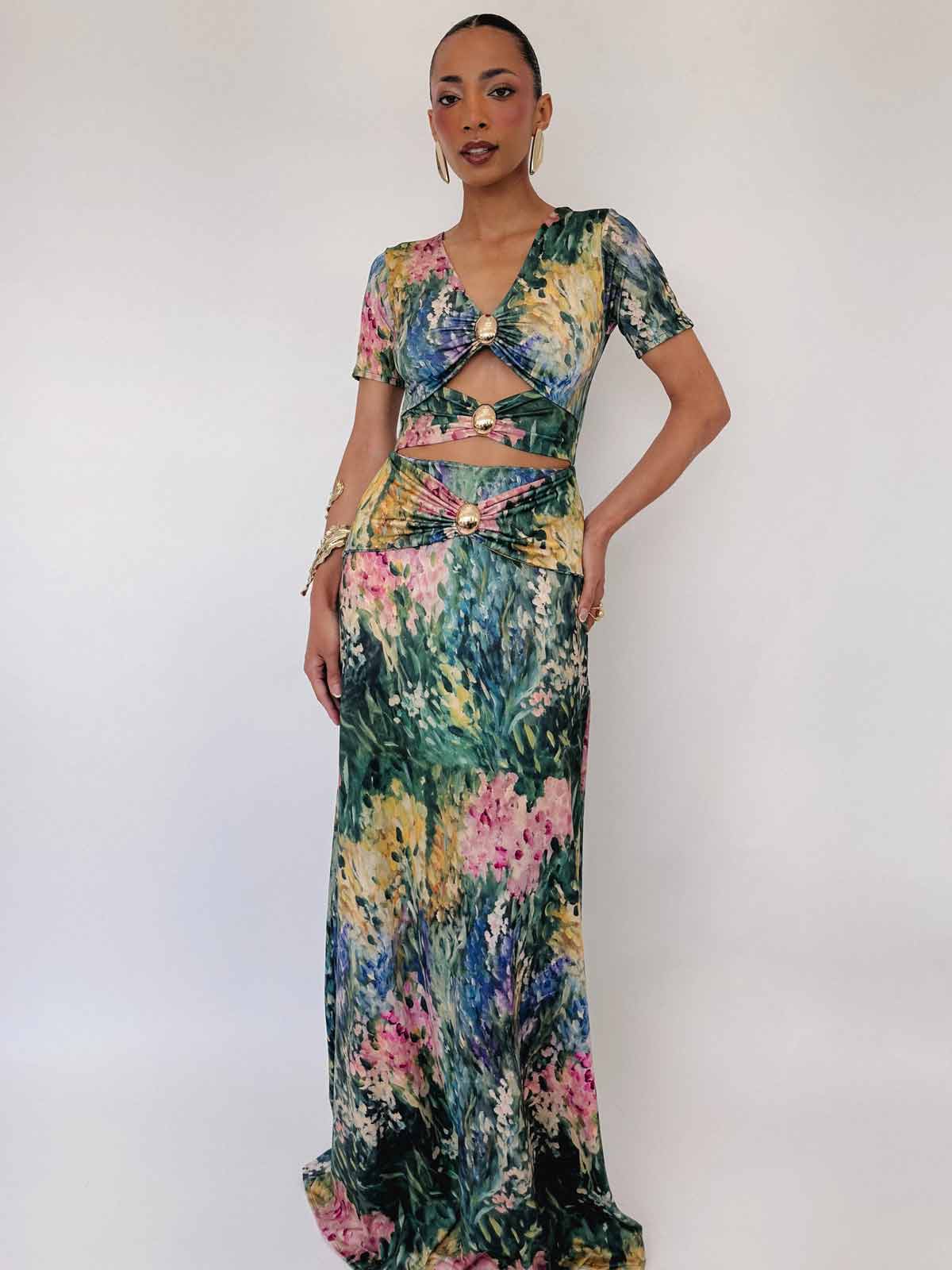 GISELLA-DRESS-OLEO-GARDEN- GISELLA DRESS OLEO GARDEN - Imagen 1