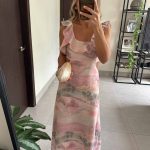 LETICIA DRESS PASTEL LANSDCAPE