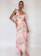 LETICIA DRESS PASTEL LANSDCAPE