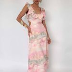 LETICIA DRESS PASTEL LANSDCAPE